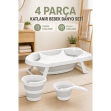 Marvielle Katlanabilir Bebek Yıkama Küvet Seti - Bebek Banyo Aksesuarı