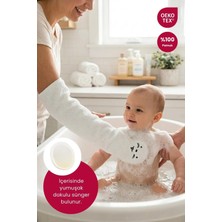 Marvielle Oeko-Tex %100 Pamuk Bebek Banyo Eldiveni Yumuşak Süngerli Hassas Ciltler Iç - Bebek Banyo Aksesuarı