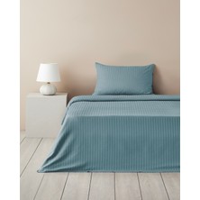 English Home Crystal Ipeksi Twill Tek Kişilik Çarşaflı Nevresim Takımı 160X220 cm Petrol Yeşili