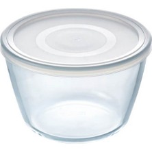 Pyrex Cook&freeze Cam Yuvarlak Kapaklı Saklama Kabı 1,6l Beyaz