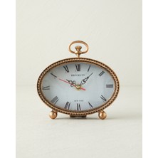 English Home Marsel Metal Masa Saati 16,3X4,5X15,6 cm Bronz