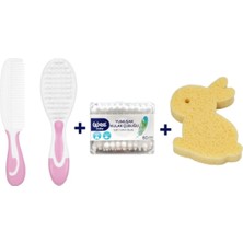 Marvielle Banyo Zamanı Seti(Fırça Tarak +Kulak Çubuğu+Sünger) - Bebek Banyo Aksesuarı