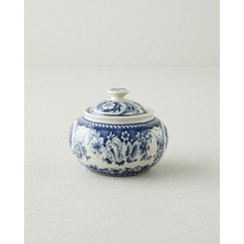 English Home Preston Stoneware Şekerlik 10,5X10,5X8,5 cm Lacivert