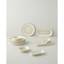 English Home Viola Stoneware Kahvaltı ve Sunum Seti 12 Parça 6 Kişilik Bej