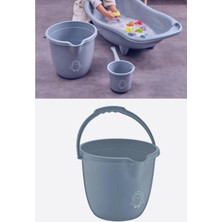 Marvielle Bebek Banyo Kovası, Saplı Oluklu Çok Amaçlı Kova 13 Litre - Bebek Banyo Aksesuarı