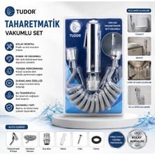Marvielle Krom Taharatmatik Seti Taharatmetik El Duşu- Hortum - Mafsal Vakumlu Set - Bebek Banyo Aksesuarı