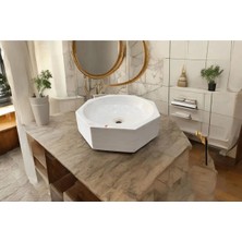 Marvielle Mermer Yapım Tezgah Üstü Evye - Bebek Banyo Aksesuarı