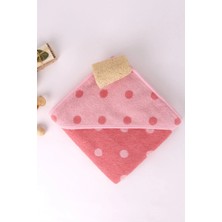 Marvielle Pembe Puantiyeli Bebek Kundak 80X80 cm - Bebek Banyo Aksesuarı
