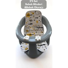 Marvielle 2'li Bebek Banyo Oturağı ve Minder Seti - Vakum Taban Mama Oturağı, Oturak - Bebek Banyo Aksesuarı