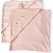 Marvielle Layette Kız Bebek Banyo Havlu Seti CTR-1V419010 - Bebek Banyo Aksesuarı