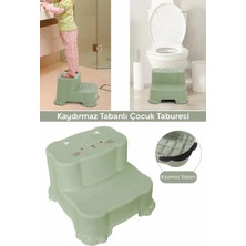 Marvielle Kaydırmaz Çocuk Taburesi - Çift Basamaklı Banyo Lavabo Merdiven Yükseltici - Bebek Banyo Aksesuarı
