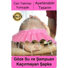 Marvielle Ayarlanabilir Çocuk Bebek Duş Şapkası Göze Şampuan Su Sabun Kaçmasını Önley - Bebek Banyo Aksesuarı