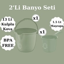 Marvielle 2'li Bebek Yıkama Banyo Seti Kova - Maşrapa. Bebek Banyo Seti 2li - Bebek Banyo Aksesuarı
