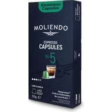 Moliendo Alüminyum Kapsül Kahve No:5 (10 Adet Nespresso Uyumlu Alüminyum Kapsül Kahve)