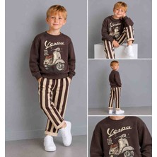 Kaya Kids Erkek Çocuk Takımı Alt Üst Takım Çizgili Takım