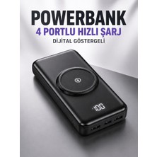 10.000 Mah Powerbank 4 Portlu Hızlı Şarj Dijital Göstergeli