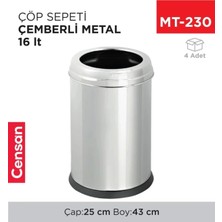 Marvielle Çöp Sepeti Çemberli Metal 16 Lt (3305)(415) - Çöp Kovası