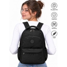 Bevitton Okul Sırt Çantası Laptop Bölmeli Günlük Çanta Genç Kız Erkek Siyah ilkokul - Orta Okul Çantası - Lise 2200