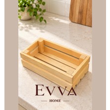 Evva Home 🌿 Ahşap Dekoratif Çam Kasa Organizer Kutu