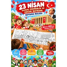 Haydi Dekor 23 Nisan Ulusal Egemenlik ve Çocuk Bayramı Boyama Rulosu – Çocuklar Için Atatürk ve Bayram Temalı 4 Metrelik Dev Boyama Kağıdı | Eğitici ve Eğlenceli Etkinlik