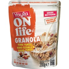Yayla Onlife Kuru Üzümlü Turnayemişli Granola 200 G - 7 Adet