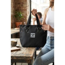 Siyah Günlük El ve Omuz Askılı Shopper Kadın Çanta