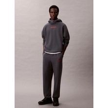 Calvin Klein Jeans Gri Erkek Kapüşonlu Regular Fit Sweatshirt LVGMF5W308CKP Hoodıe