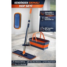 Marvielle Katlanır Kovalı Kendinden Sıkmalı Mop Paspas Seti - Paspas ve Mop