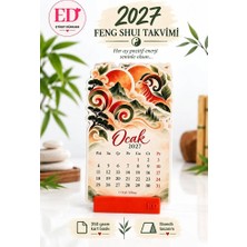 2027 Feng Shui Masa Takvimi – Bereket ve Pozitif Enerji Temalı – 12 Aylık Standlı Özel Kesim Takvim