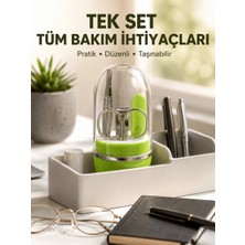 Astraltech Yeşil Tırnak Bakım Seti Cımbız Makas Tırnak Makası ve Törpü