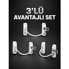 Astraltech 3’lü Pencere Güvenlik Kilidi Seti Anahtarlı Çocuk Güvenlik Kilidi