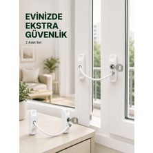 Astraltech Çocuk Güvenliği Için Kablolu Pencere Kilidi Anahtarlı Emniyet Aparatı 2 Adet