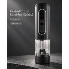 Astraltech Mutfak ve Sofra Kullanımına Uygun Çift Hazneli Elektrikli Tuz Karabiber Öğütücü
