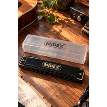 Midex HN-10BK Siyah Örf Aletleri 10 Delikli Mızıka Do (c)