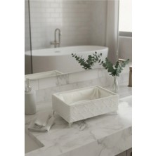 Marvielle Ayaklı Havluluk Organizer Kutu Bohçalık Çeyizlik - Banyo Düzenleyici