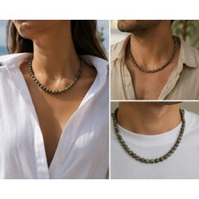Sinem Şanlı Atelier Tibet Akik Gold Hematit Kolye