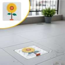 Marvielle Ayçiçeği Tasarımlı Silikon Lavabo Gider Matı - Banyo Düzenleyici