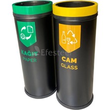 Efesteel Kağıt ve Cam Geri Dönüşüm Kutusu