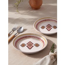 Rani Mobilya Rani Home Tabak Seti Hermia Beyaz - Kiremit - Sarı FD-6791