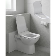 Marvielle Kare Slim Klozet Kapağı Sessiz Kapanma Dayanıklı - Banyo Düzenleyici