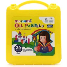 Monami Pastel Boya 24 Renkli Yıkanabilir Kalem Çantası Orta Boy Sarı Çocuklar İçin