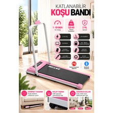 Walke W-Fit Pink Bluetoothlu Uygulamalı Uzaktan Kumandalı Koşu Bandı Yürüyüş Bandı Pembe