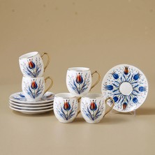 Karaca Tulipal 6 Kişilik Kahve Fincan Takımı 80 ml