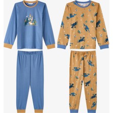 Penti Erkek Çocuk Tiny Friends Adventure Pamuklu Uzun Kollu 2'li Pijama Takımı