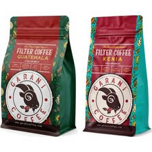 Garani Guatemala ve Kenya Filtre Kahve Seti 2X250 G Toplam 500 G Öğütülmüş Orta Kavrum %100 Arabica