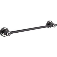 Marvielle 2 Adet Uzun Havluluk 45 cm Siyah Mat/krom - Banyo Düzenleyici