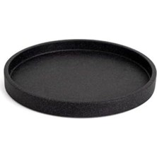 Marvielle Reçine Tezgah Üstü Yuvarlak Banyo Tepsi Siyah 22X220X220 mm - Banyo Düzenleyici