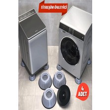 Marvielle Çamaşır Makinesi Titreşim Engelleyici Stoper Gri 4 Lü Set - Banyo Düzenleyici