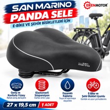 San Marıno Sele | E-Bike - Elektrikli Bisiklet | Şehir Bisiklet Uyumlu | Elastomerli | Panda