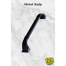Nublado Nilüfer 128 mm - 12.8 cm Siyah Metal Kulp Mobilya Mutfak Çekmece Dolabı Dolap Kulpları Kapak Kulpu Kulbu